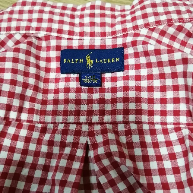 Ralph Lauren(ラルフローレン)のRALPH LAUREN　ラルフローレン　100サイズ　ギンガムチェックブラウス キッズ/ベビー/マタニティのキッズ服男の子用(90cm~)(ブラウス)の商品写真