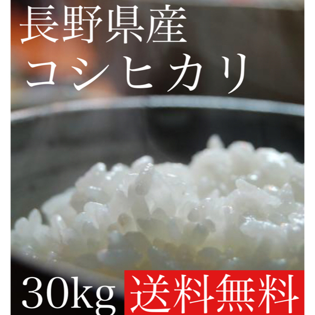 食品【令和2年度】新米　白米30kg （5kg×6）長野県産　コシヒカリ　お米