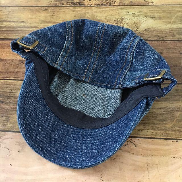 メンズ　ハンチング帽　インディゴブルー　濃紺　デニム メンズの帽子(ハンチング/ベレー帽)の商品写真