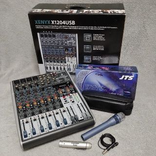 【中古】BEHRINGER  X1204USB + マイクやケーブルなど(ミキサー)