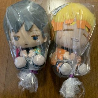 鬼滅の刃 でっかいぽふっとぬいぐるみ 冨岡義勇 我妻善逸 セット(キャラクターグッズ)