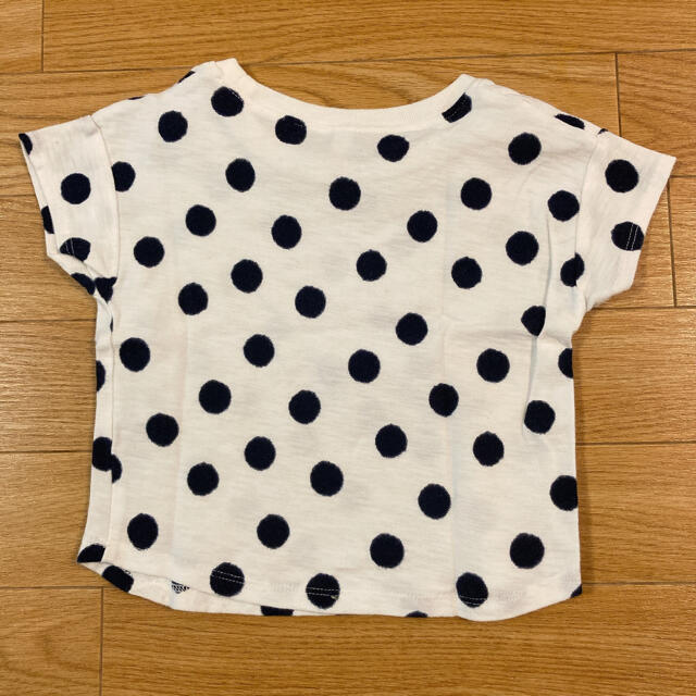 MUJI (無印良品)(ムジルシリョウヒン)の無印良品　Tシャツ　トップス　ドット　水玉　80サイズ キッズ/ベビー/マタニティのベビー服(~85cm)(Ｔシャツ)の商品写真