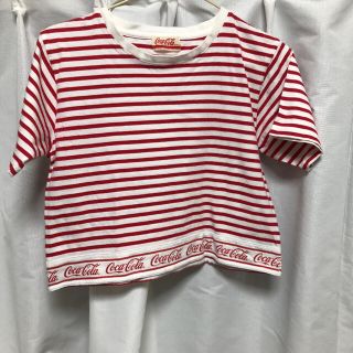 Coca・cola ボーダー Tシャツ Ｆ(Tシャツ(半袖/袖なし))