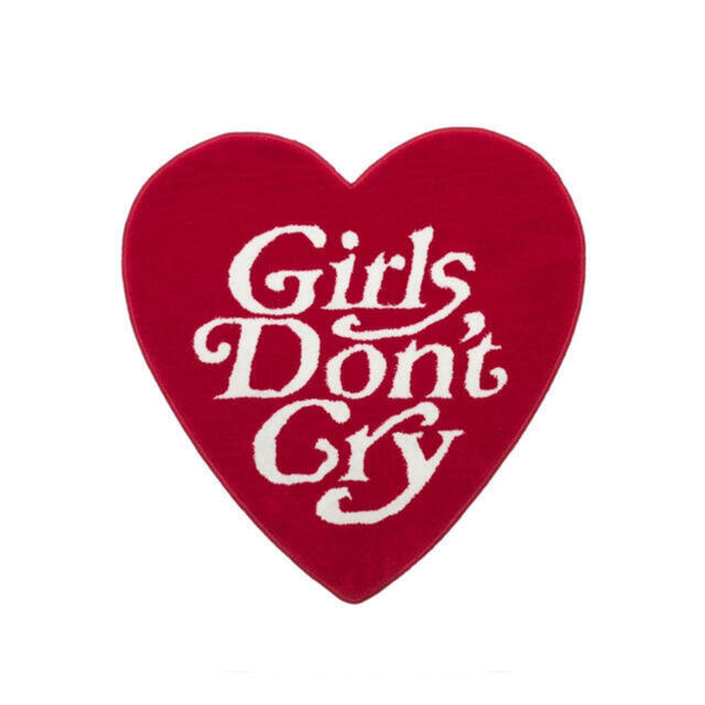 新品未開封：Girls don't cry ラグ red インテリア/住まい/日用品のラグ/カーペット/マット(ラグ)の商品写真