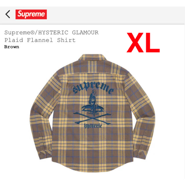 Supreme HYSTERIC GLAMOUR Flannel Shirtメンズ