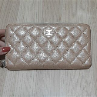 シャネル(CHANEL)のCHANEL　ピンク　ベージュ　長財布(財布)