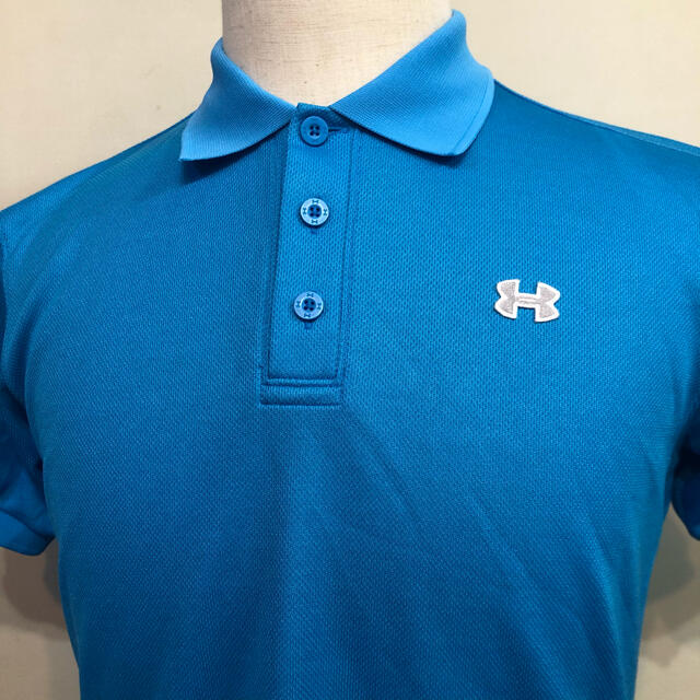 UNDER ARMOUR(アンダーアーマー)のアンダーアーマー  ゴルフ スポーツ ポロシャツ ブルー  Mサイズ スポーツ/アウトドアのゴルフ(ウエア)の商品写真