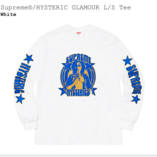 Supreme Hysteric Glamour L/S Tee 白M 値引きする 6105円引き