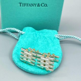 ティファニー(Tiffany & Co.)の希少 美品 ティファニー ゴールド シルバー コンビ ゲート カフス uu31(カフリンクス)