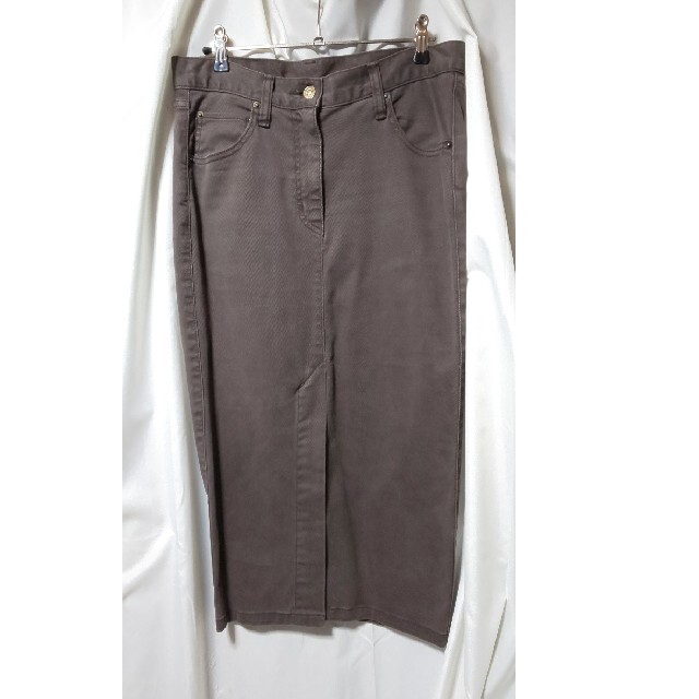 製品染めタイトスカート(ブラウン サイズ36)