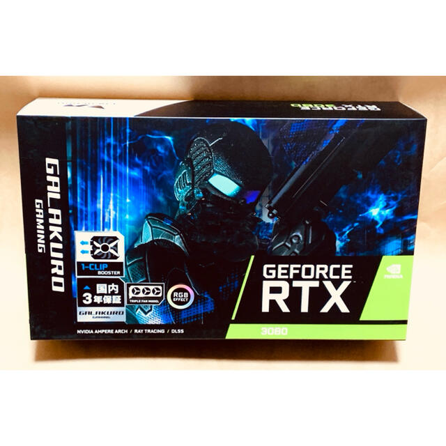 PCパーツ★新品未開封★玄人志向 GALAKURO GG-RTX3080-E10GB/TP