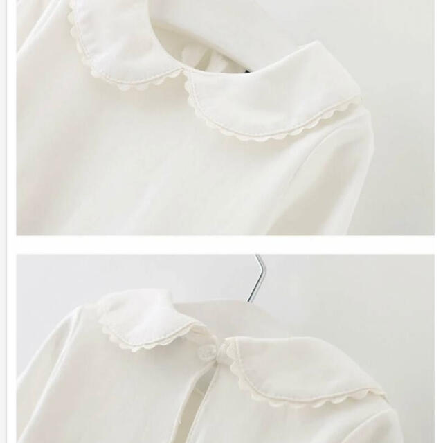 定番長袖白Tシャツ 110cm キッズ/ベビー/マタニティのキッズ服女の子用(90cm~)(Tシャツ/カットソー)の商品写真