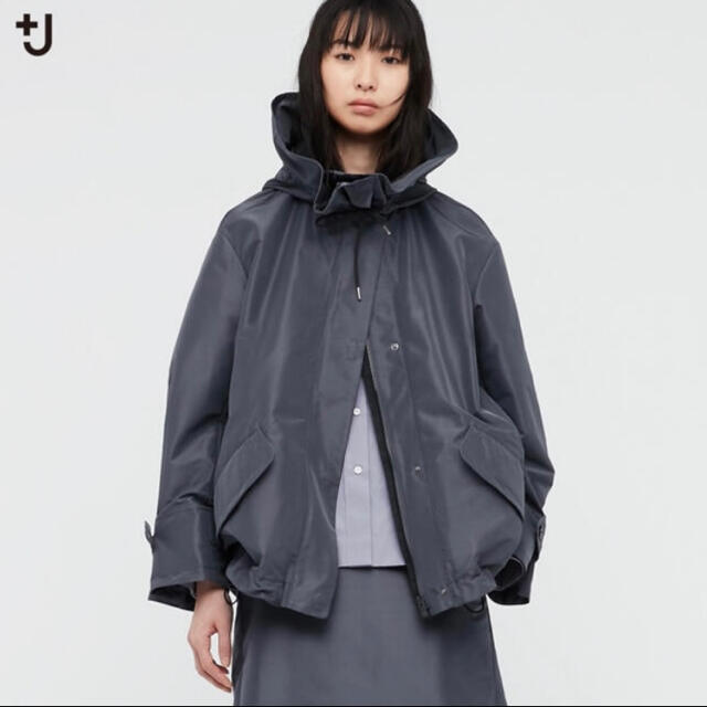 UNIQLO(ユニクロ)のユニクロ＋J  シルクブレンドオーバーサイズパーカXXLサイズ レディースのトップス(パーカー)の商品写真