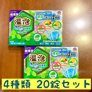 アースセイヤク(アース製薬)の温泡入浴剤 こだわり薄荷　ハッカ　炭酸湯 4種類20錠(入浴剤/バスソルト)