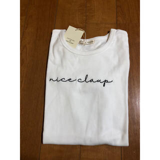 ナイスクラップ(NICE CLAUP)の新品　NICE CLAUP 刺繍　ロゴ　白　Tシャツ　(Tシャツ(半袖/袖なし))