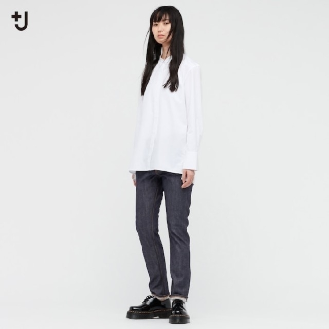 UNIQLO(ユニクロ)のUNIQLO　セルビッジストレートジーンズ　JIL SANDER　ジル・サンダー レディースのパンツ(デニム/ジーンズ)の商品写真