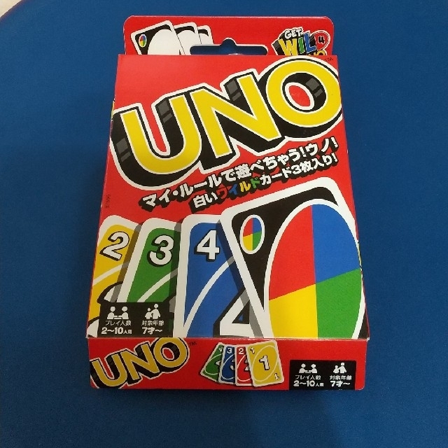 UNO(ウーノ)のUNO カードゲーム　白いワイルドカード入り エンタメ/ホビーのテーブルゲーム/ホビー(トランプ/UNO)の商品写真