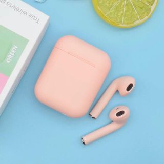 2個 イヤホン ピンク Bluetooth ワイヤレスイヤホン inpods12(ヘッドフォン/イヤフォン)