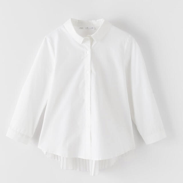 ZARA KIDS(ザラキッズ)の新品  ZARA バック プリーツ シャツ  チュニック  ホワイト  150 キッズ/ベビー/マタニティのキッズ服女の子用(90cm~)(ブラウス)の商品写真