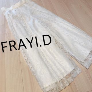 フレイアイディー(FRAY I.D)のFRAYI.D ハイウエストレースパンツ　美品(カジュアルパンツ)