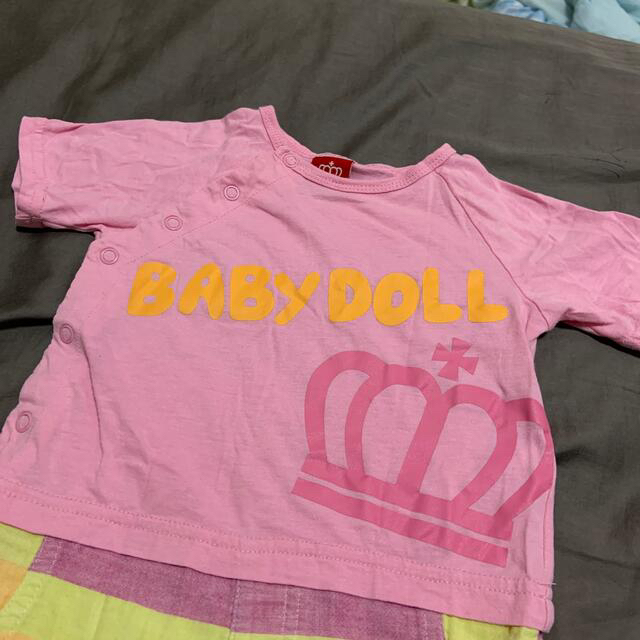 BABYDOLL(ベビードール)のベビードール  ロンパース  半袖　80  2枚 キッズ/ベビー/マタニティのベビー服(~85cm)(ロンパース)の商品写真