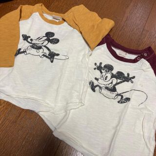 プティマイン(petit main)のレトロミッキー　ロンT2枚(Ｔシャツ)