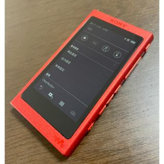 ウォークマン(WALKMAN)のSONY ウォークマン NW-A35 レッド（MicroSD&ソフトカバー付き）(ポータブルプレーヤー)