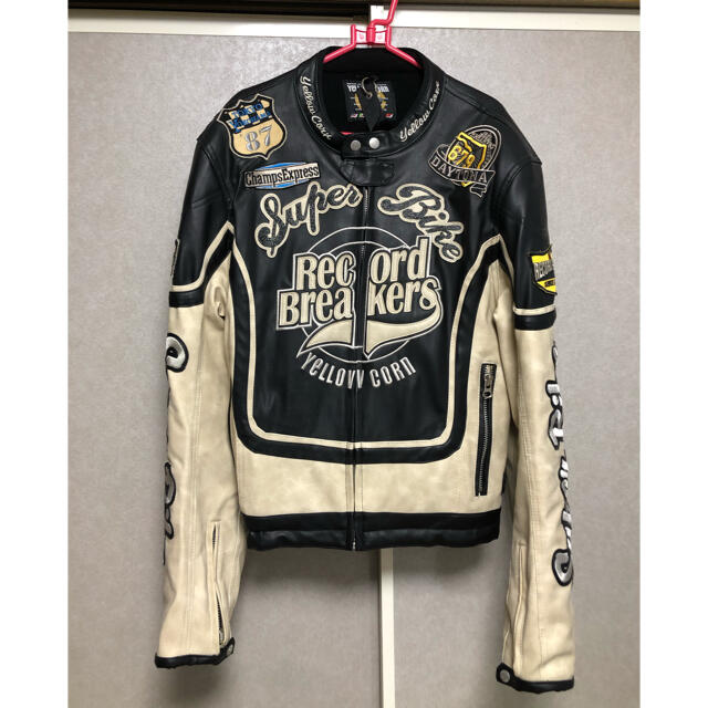 YeLLOW CORN(イエローコーン)のYELLOW CORN SUPER BIKE JACKET TG/BK 3L メンズのジャケット/アウター(ライダースジャケット)の商品写真