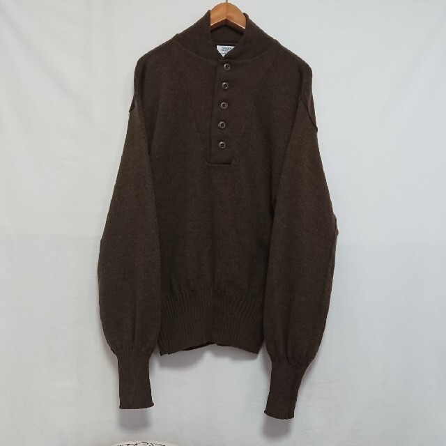 ☆US古着ミリタリー/米軍/ヘンリーネック/90s/L メンズのトップス(ニット/セーター)の商品写真