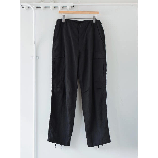 COMOLI - COMOLI 21SS リネンBDUパンツ サイズ2 ブラック 新品未使用の