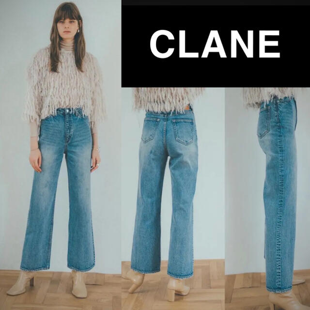 新品未使用 CLANE ワイドデニム パンツ　ジーンズのサムネイル