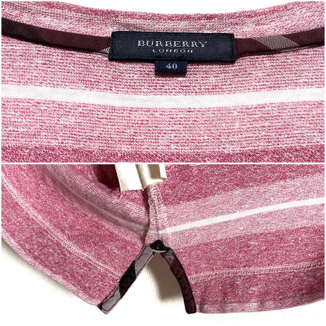 BURBERRY(バーバリー)のBURBERRY LONDON☆ボーダー柄Tシャツ☆ピンク☆バーバリー☆ メンズのトップス(Tシャツ/カットソー(半袖/袖なし))の商品写真