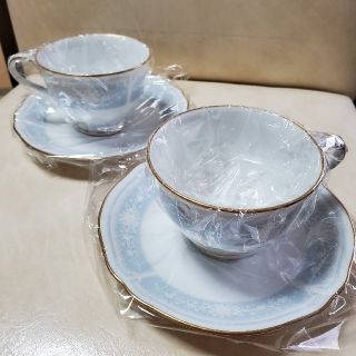 ノリタケ(Noritake)の【ノリタケ】レースウッドゴールド 椀皿ペアーセット(グラス/カップ)