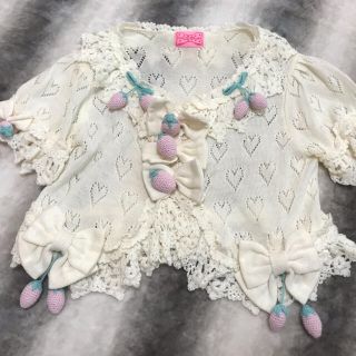 アンジェリックプリティー(Angelic Pretty)のAngelic Pretty♡いちごニットボレロ☆白(ボレロ)