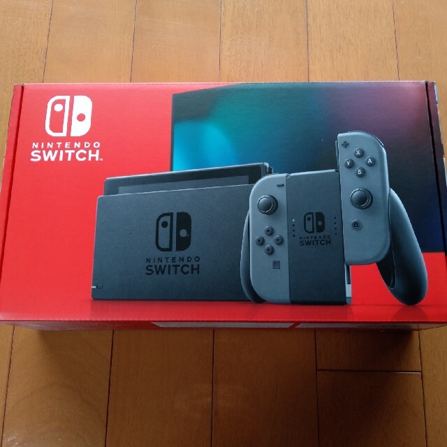新品未使用【Nintendo Switch本体 グレー　保護シート付き】