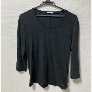 ジーユー(GU)のジーユー　カットソー　ブラック(Tシャツ/カットソー(七分/長袖))