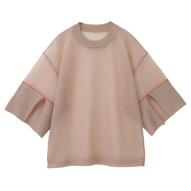 SEE-THROUGH LINE KNIT TOPS