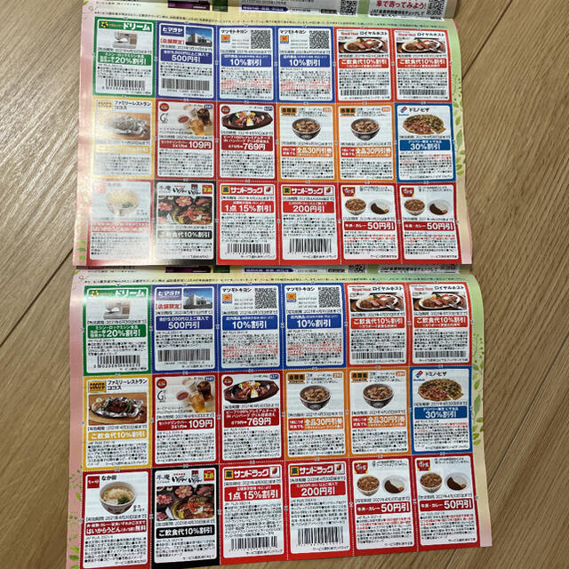 JAF クーポン　4月　中部本部　2枚セット チケットの優待券/割引券(レストラン/食事券)の商品写真