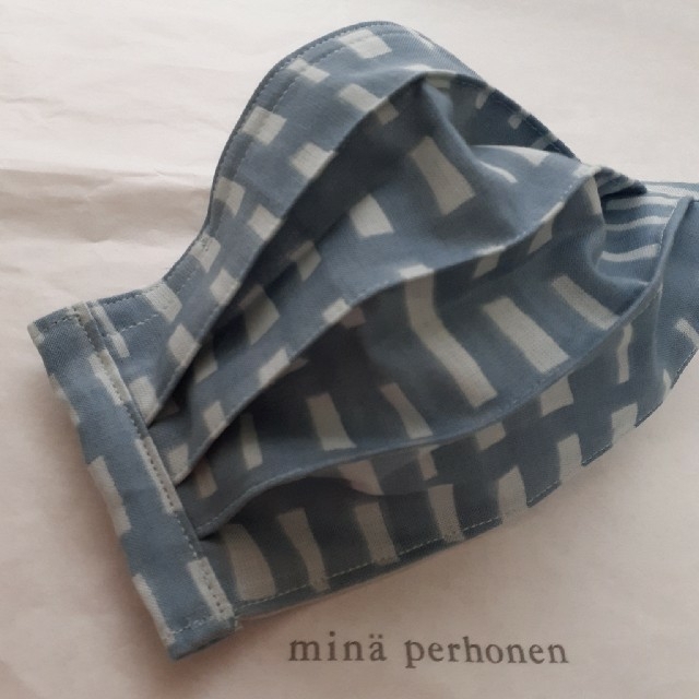 mina perhonen(ミナペルホネン)のミナペルホネン💓インナーマスク　sora check ハンドメイドのハンドメイド その他(その他)の商品写真