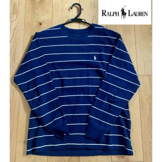 ラルフローレン(Ralph Lauren)のRALPH LAUREN 長袖　ネイビー×ホワイト　M-size(Tシャツ/カットソー(七分/長袖))