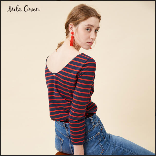 Mila Owen(ミラオーウェン)のMila Owen ボーダーカットソー レディースのトップス(カットソー(長袖/七分))の商品写真