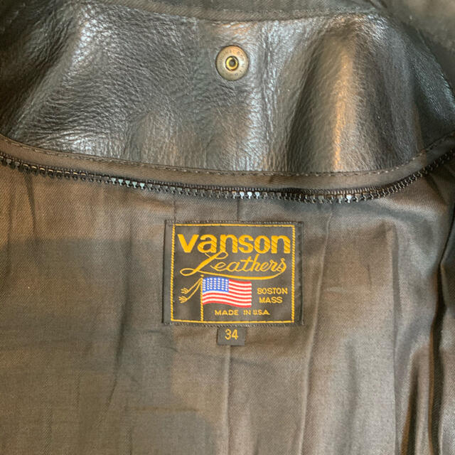 VANSON(バンソン)のVanson バンソンUSA製　ライダースジャケット メンズのジャケット/アウター(ライダースジャケット)の商品写真