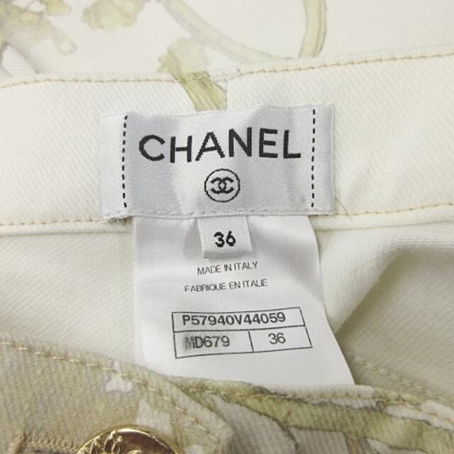 シャネル CHANEL 18SS 美品 クロップド アンクル サブリナ パンツ