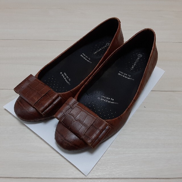ロックポート　adidas　パンプス　フラット　ブラウン　茶色 レディースの靴/シューズ(ハイヒール/パンプス)の商品写真