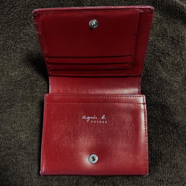 アニエス・ベー　赤　二つ折り財布