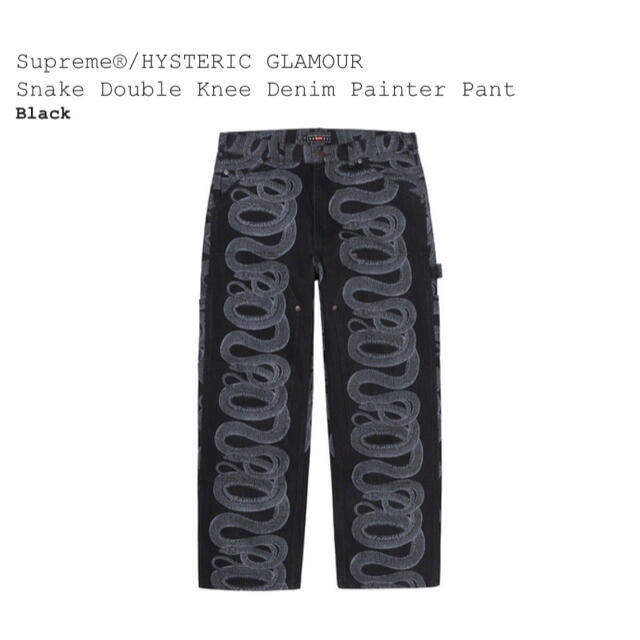 Supreme×HYS SnakeDenimPainterPant 36-