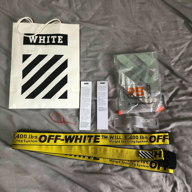 確実正規品 OFF-WHITE インダストリアルベルト ロング イエロー