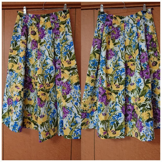 Ballsey(ボールジィ)のトゥモローランド Ballsey☆フラワープリントランダムタックスカート☆春 レディースのスカート(ロングスカート)の商品写真