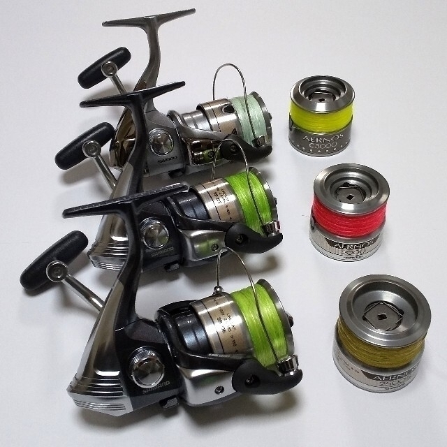 SHIMANO(シマノ)の【nonten022様専用】シマノ エアノス 3台＆替えスプール3個セット スポーツ/アウトドアのフィッシング(リール)の商品写真