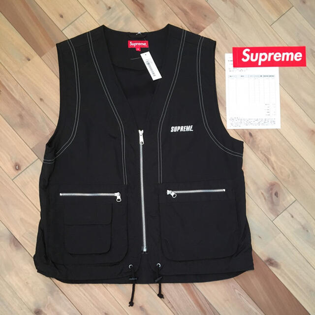 ベスト【Mサイズ】 Supreme Nylon Cargo Vest BLACK